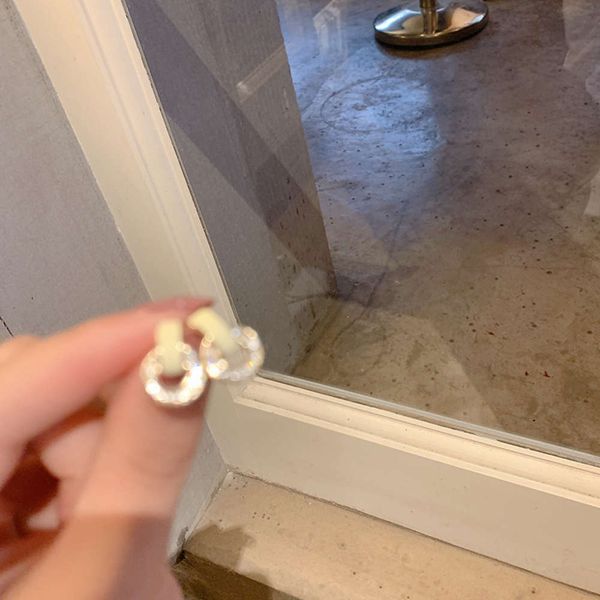 

letter circle earrings simple fashion temperament trendy net red personalized