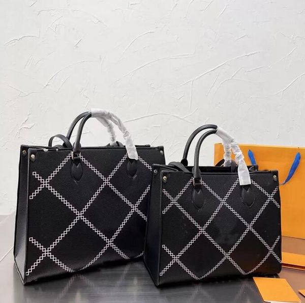 

classic designer shopping bag women's large capacity long strap shoulder bag leisure tote bags printing genuine leather women commuting