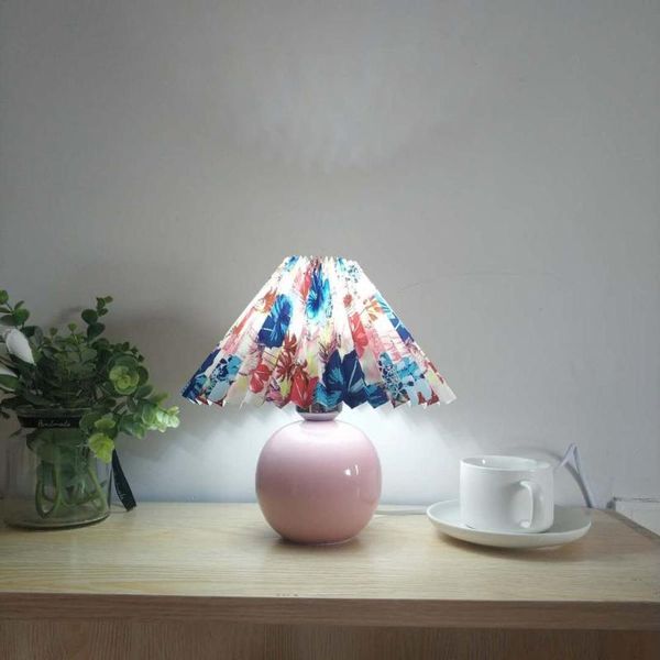 

table lamps korean abajur internet celebrity el b & guest room home decoration bedroom hall pink ceramic mini desk lamp