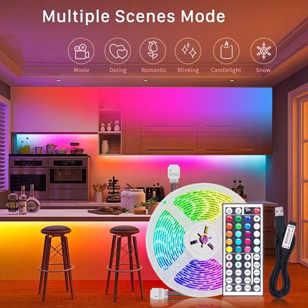 

strings bluetooth led strip lights 20m rgb smd flexible ribbon waterproof light 5m 10m tape diode dc 12v control home