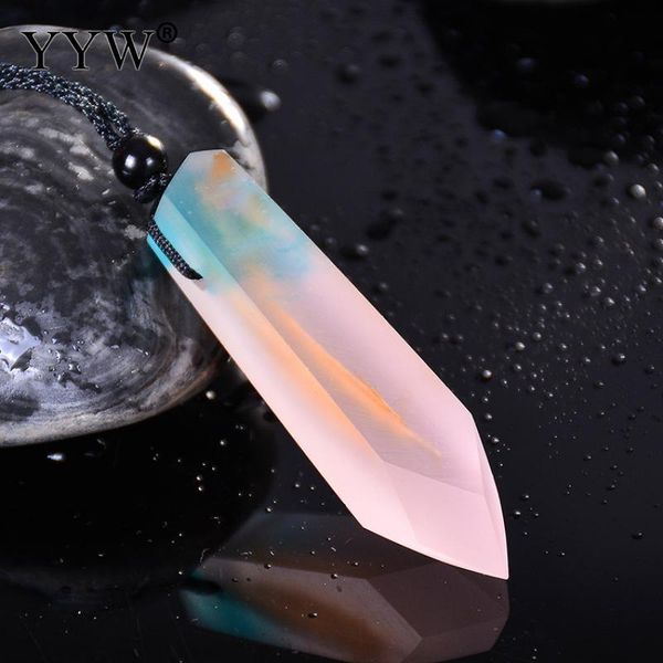 

resin rope nylon cord chain necklace for men women fashion handmade pendants charm jewelry collares de moda 2021 pendant necklaces, Silver