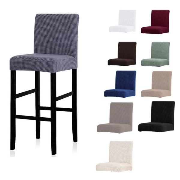 

chair covers 1pc spandex polyester cover solid seat for bar stool chairs slipcover home el banquet dining decoration