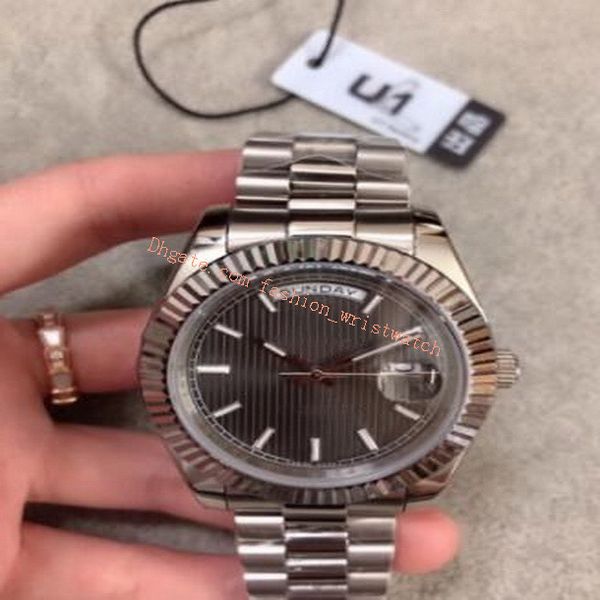 

original box u1 factory mens wristwatches 40mm 228235 228206 228239 218238 automatic stainless steel bracelet luxury men watch, Slivery;brown