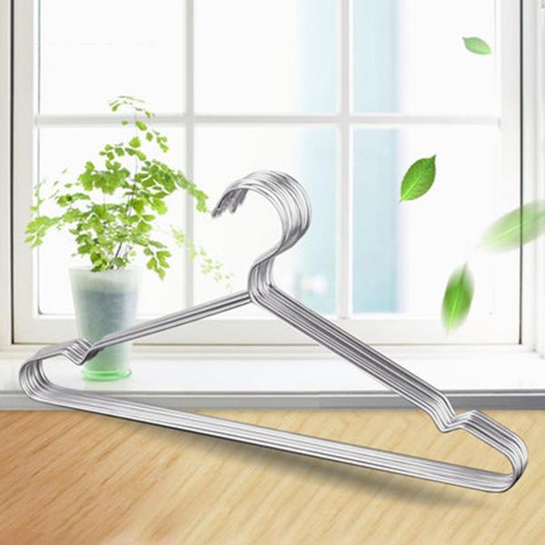

hangers & racks 10 pcs/lot 42cm stainless steel for household metal clothes hanger dry-wet clothing anti-skid laundry drying rack