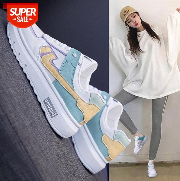 

ins small white shoes women's breathable student korean board thick-soled platform casual nk87 #968d