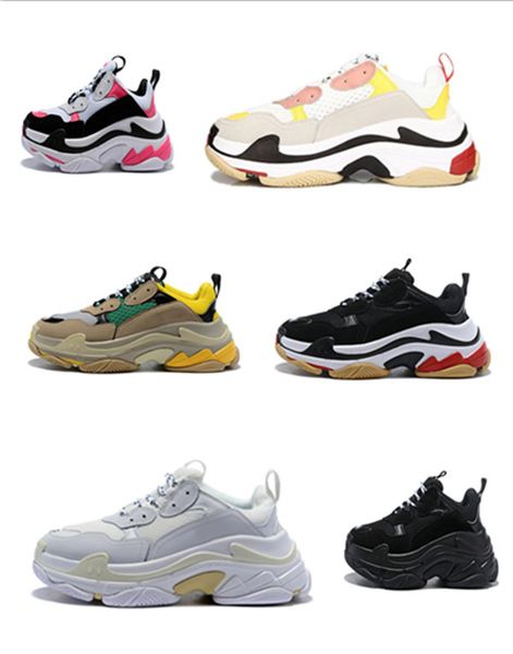 

triple-s designer sneakers paris 17fw triple s shoes platform for men women black red white green casual dad shoess tennis increasing