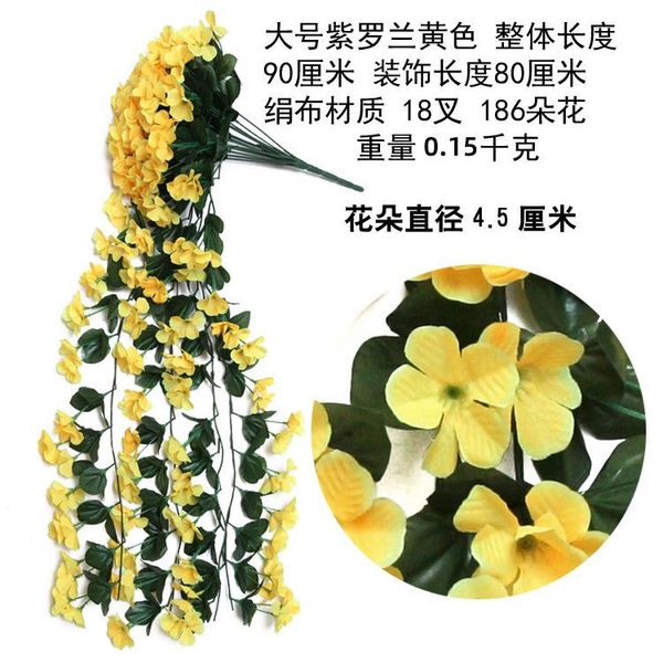 

decorative flowers & wreaths charming silk violet artificial ivy garland vine johnnyjump flower hanging basket orchid wedding party home dec