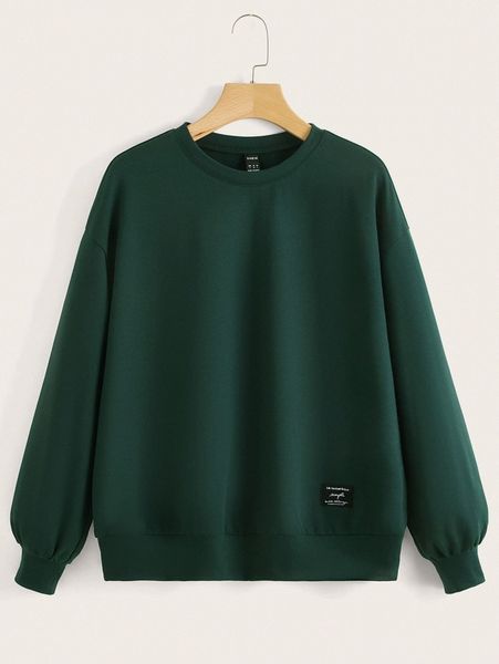 

letter patched bishop sleeve pullover y8bv#, White;black