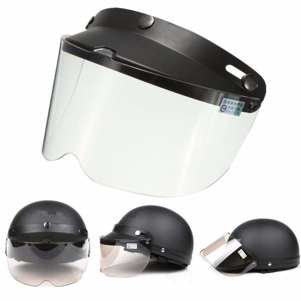 

motorcycle helmets universal windproof 3-snap visor lens shield for flip up down open face uv sunscreen helmet accessories