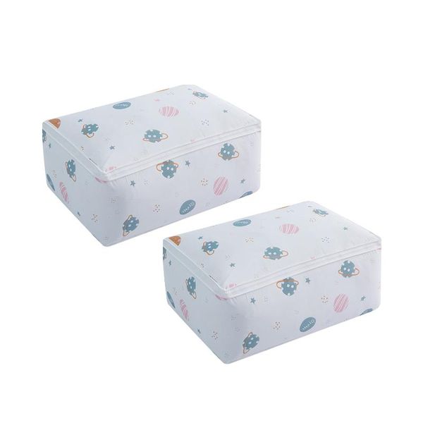 

clothing & wardrobe storage 2pcs pouch comforters fashion zipper cabinet foldable bag pvea box large capacity blanket clothes quilt closet o