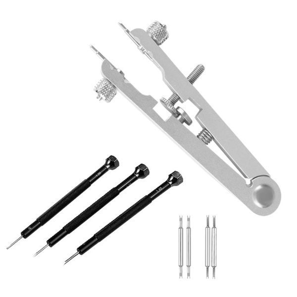 

repair tools & kits 8pcs watch tool set adjustable band bracelet remover spring bar strap adjuster screwdriver pliers kit#20