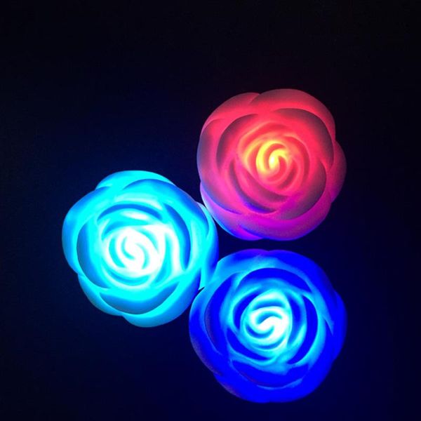 

party decoration 24pcs/lot flower rose shape lamp luminous toys children kids bedroom creative night light desk christmas gifts