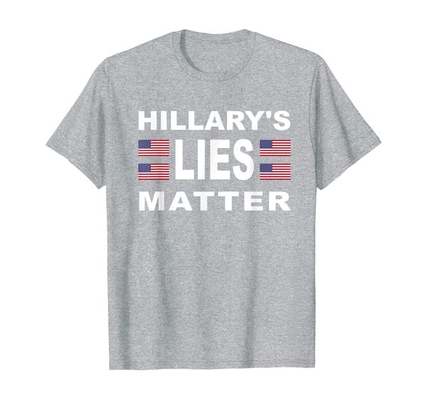 

hillarys lies matter t-shirt, White;black