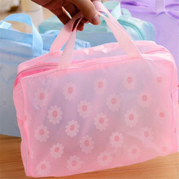 

storage bags plastic waterproof transparent organizer 1pc cosmetic makeup casual travel toiletry wash bathing