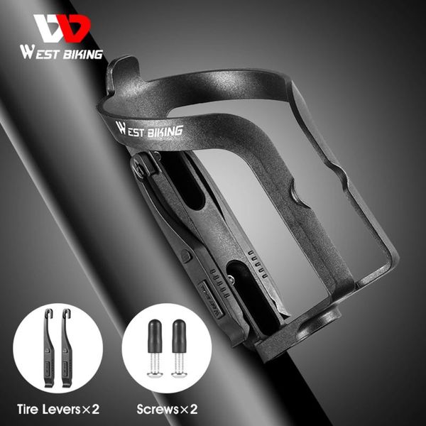 

water bottles & cages nylon abs mtb bike bottle holder cage+screws tire lever for outdoor sports bicycle drink cup cage
