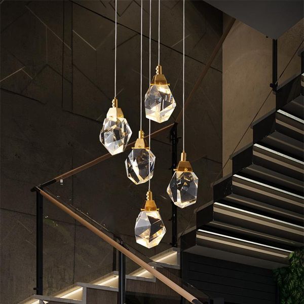 

pendant lamps post-modern crystal glass led lights nordic salon kitchen suspension lamp home decor dining room hanging light fixtures
