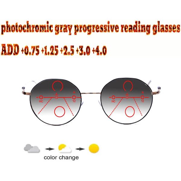 

sunglasses pochromic progressive multifocal reading glasses women men full frame round retro +1.0 +1.5 +1.75 +2.0 +2.5 +3 +3.5 +4, White;black