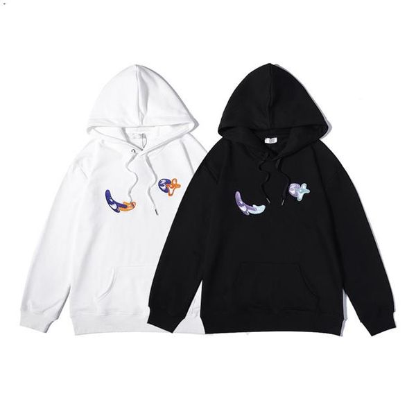 

men's style cartoon printed hoodie jacket and women's casual sweatshirt multi-color size m-2xl#yy13, Black