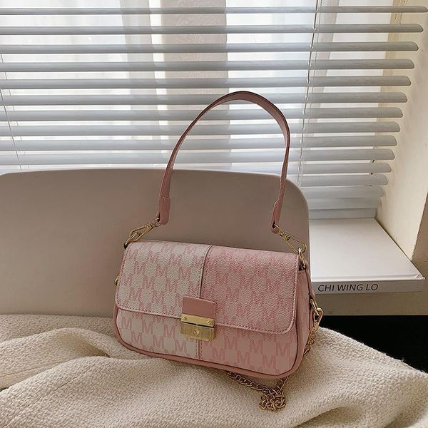 

evening bags square crossbody bag 2021 summer quality underarm pu leather women's designer handbag purse chain shoulder messenger