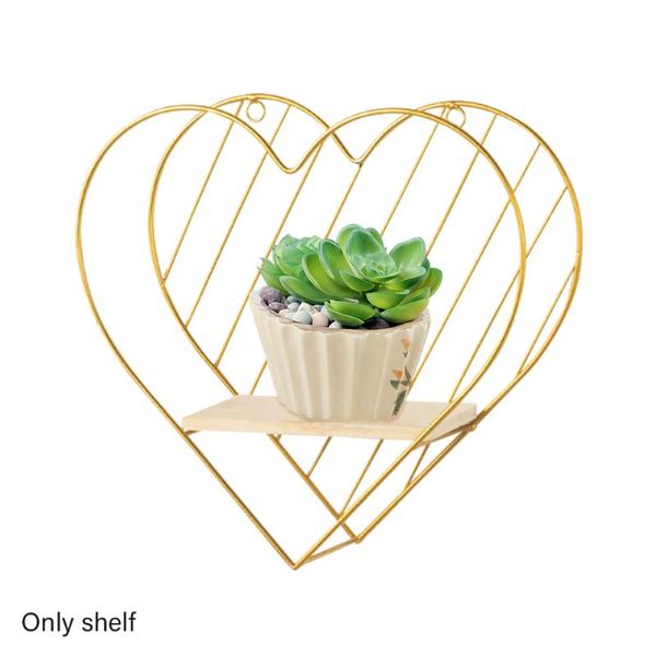 

hooks & rails iron heart shaped display home office rustic wall shelf art decorative gift storage craft floating living room bedroom bathroo