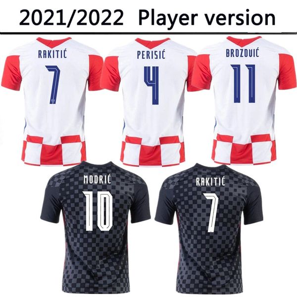 

2021 2022 modric national team soccer jersey player version mandzukic home away soccer jersey perisic rakitic srna kovacic football shirts m, Black;yellow