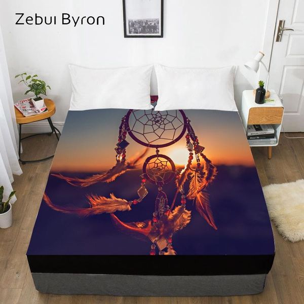 

sheets & sets 3d fitted sheet,bed sheet with elastic twin/full/queen/king/custom,mattress cover 150*200/180/160x200,bedding dreamcatcher dus