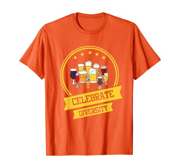 

celebrate diversity beer drinking gifts for him beer lover t-shirt, White;black