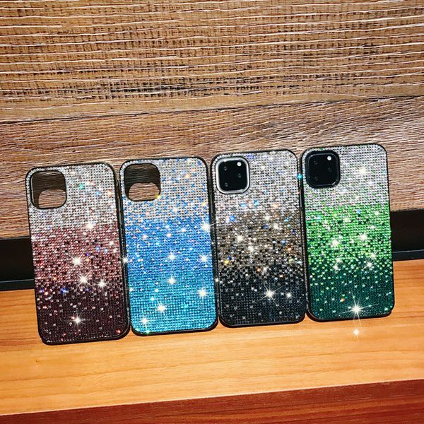 

luxury gradient glitter phone rhinestone cases women cover for iphone 6 7 8 plus xr xs 11 12 mini max pro