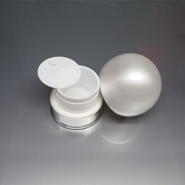 

storage bottles & jars 50g white ball shape cream face skin care jar