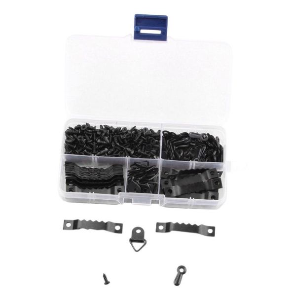 

hooks & rails pcs picture frame hardware with screws sawtooth hangers for hanging artwork hook pos(black)