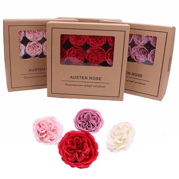 

decorative flowers & wreaths 16pcs austen rose soap flower bath body artificial giant floral scented essential wedding valentine's day