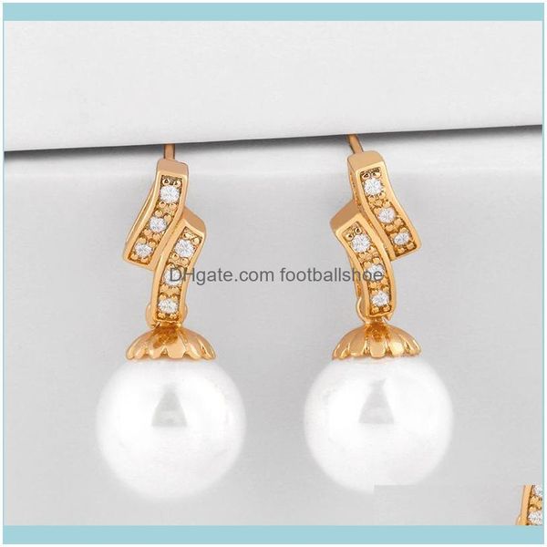 

charm jewelrydesigners japanese and korean simple fresh pearl personality sweet net red water earrings female eru26 drop delivery 2021 eryvj, Golden