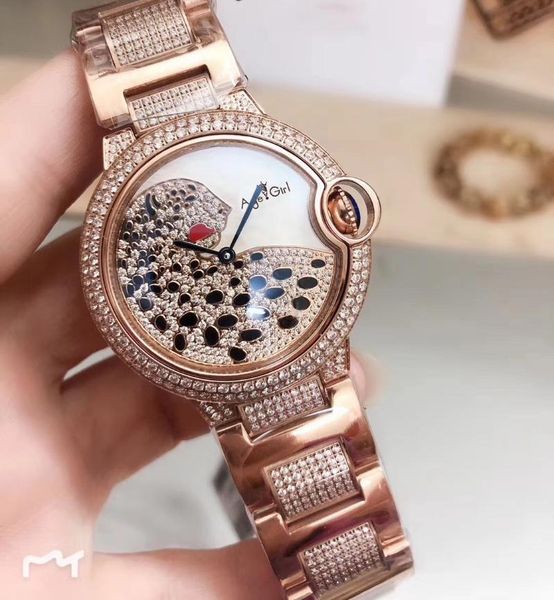 

wristwatches quartz women watches fashion casual sport sapphire glass rose gold silver diamonds band watch black white, Slivery;brown