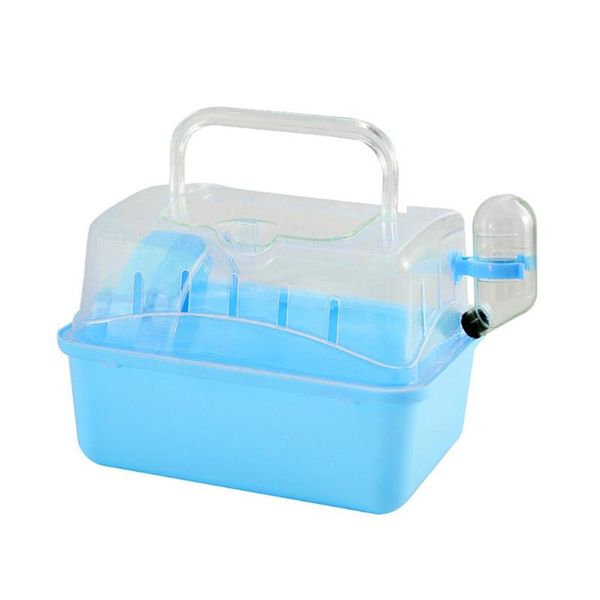 Suprimentos Animais Pequenos Pássaro Comida Tigela Transportadora de Viagem Com Handle Kettle Wheel Respirável Vista Clear Transporte CAGE para Finch Conure Perakeet 4 CO