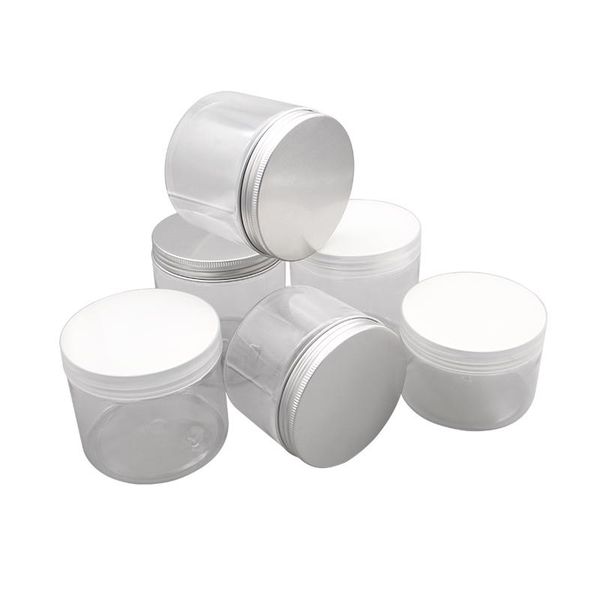 

300ml 400ml 500ml transparent jar with sealed screw lid, clear cookie jars, big size tea container plastic pot bottle storage bottles & jars