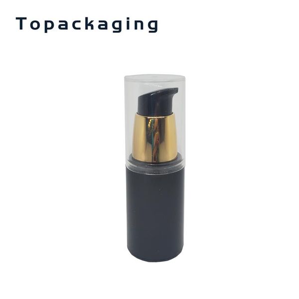 

storage bottles & jars 50pcs 20ml 30ml 50ml gold neck pp cosmetic bottle travel serum pump black lotion airless makeup portable