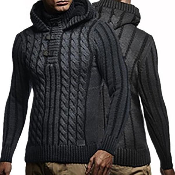 

men's sweaters zogaa winter knit sweater jacket hooded pullover, White;black