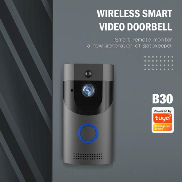 

doorbells tuya wifi doorbell smart home wireless phone door bell camera security video intercom 720p hd ir night vision for apartments