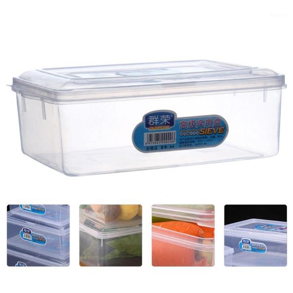 

1pc fridge fresh box oblong preservation kitchen storage