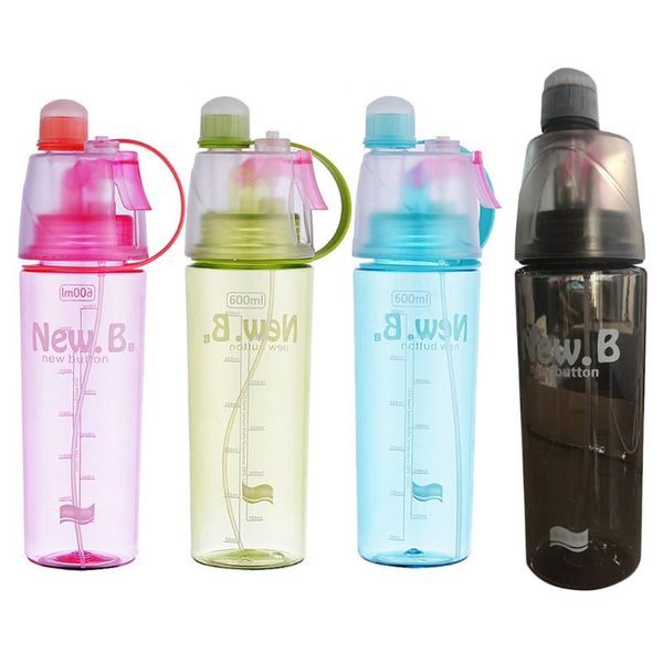 

water bottles 600ml spray bottle outdoor sport cycling bicycle portable fitness kettle climbing drink