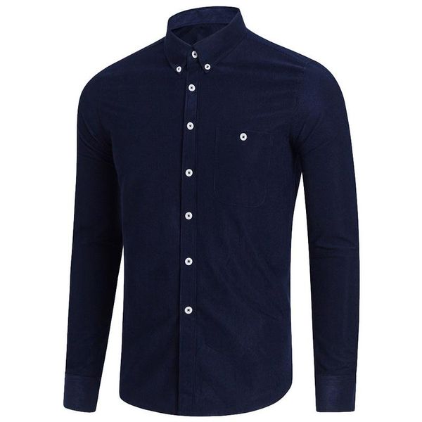 

men's casual shirts corduroy shirt solid color long-sleeved autumn spring fashion slim fit vintage chemise homme adisputent, White;black