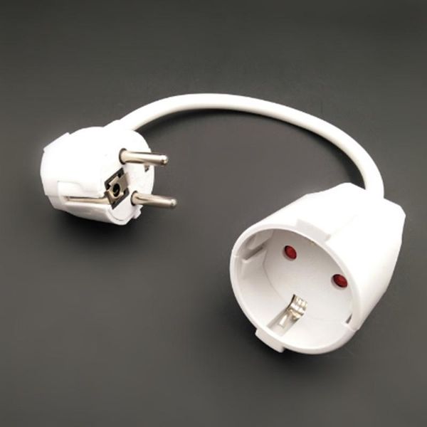 

smart power plugs white 0.3m eu german plug socket extension cable iec320 16a 250v male to female server cord 0.75 square