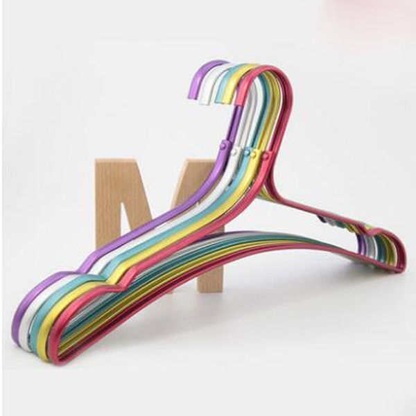 

hangers & racks 5pcs/lot 43cm aluminum alloy clothes rack/antiskid hanger/