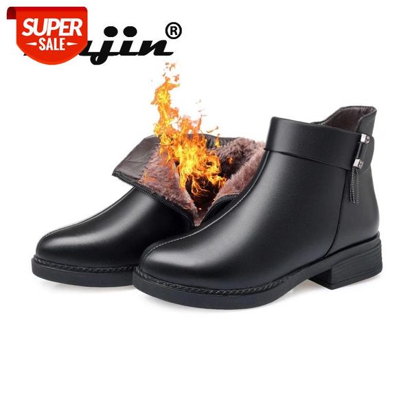 

fujin cotton shoes women's winter 2021 new style middle aged flat bottom women's warm fashion breathable cotton padded shoes #rw8i