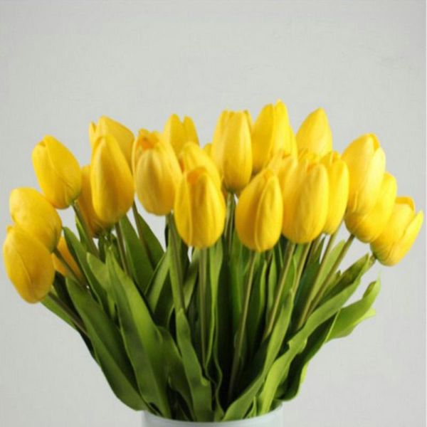 

10pcs tulip artificial flower latex real touch bridal wedding bouquet home decor birthday party decoration fake decorative flowers & wreaths