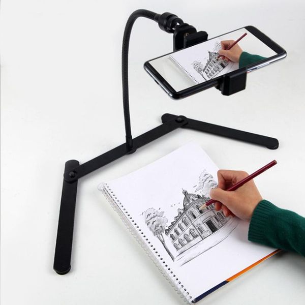 

adjustable tripod with cellphone holder, overhead phone mount, table teaching online stand for live streaming cell mounts & holders