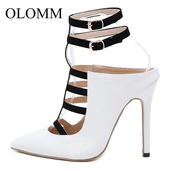 

spring white high heels 12 cm fashion design pointed and buckle with sandals-180 dress shoes, Black