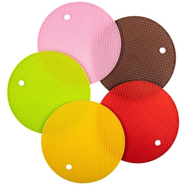 

table runner silicone pot holder and oven mitts,multipurpose non-slip insulation honeycomb rubber pads trivet,heat resistant antislip pla