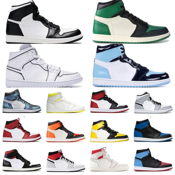 

1s basketball shoes jumpman 1 iridescent reflective white light smoke grey pink quartz gym red sport sneakers mens trainers 36-463b31yh94