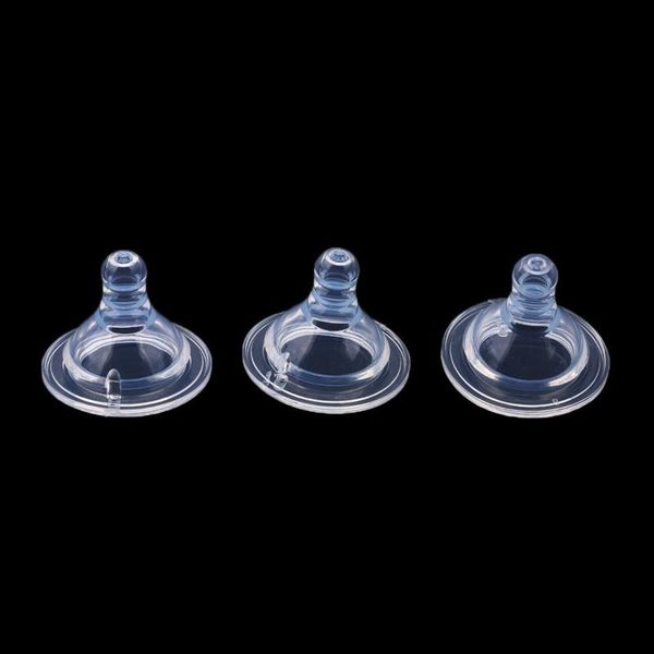 

pacifiers# 3pcs/set baby borns soft safety liquid silicone pacifier nipple natural flexible for wide mouth milk bottle